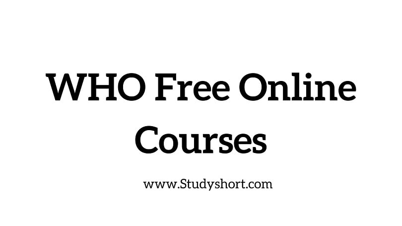 WHO Free Online Courses | With free certification